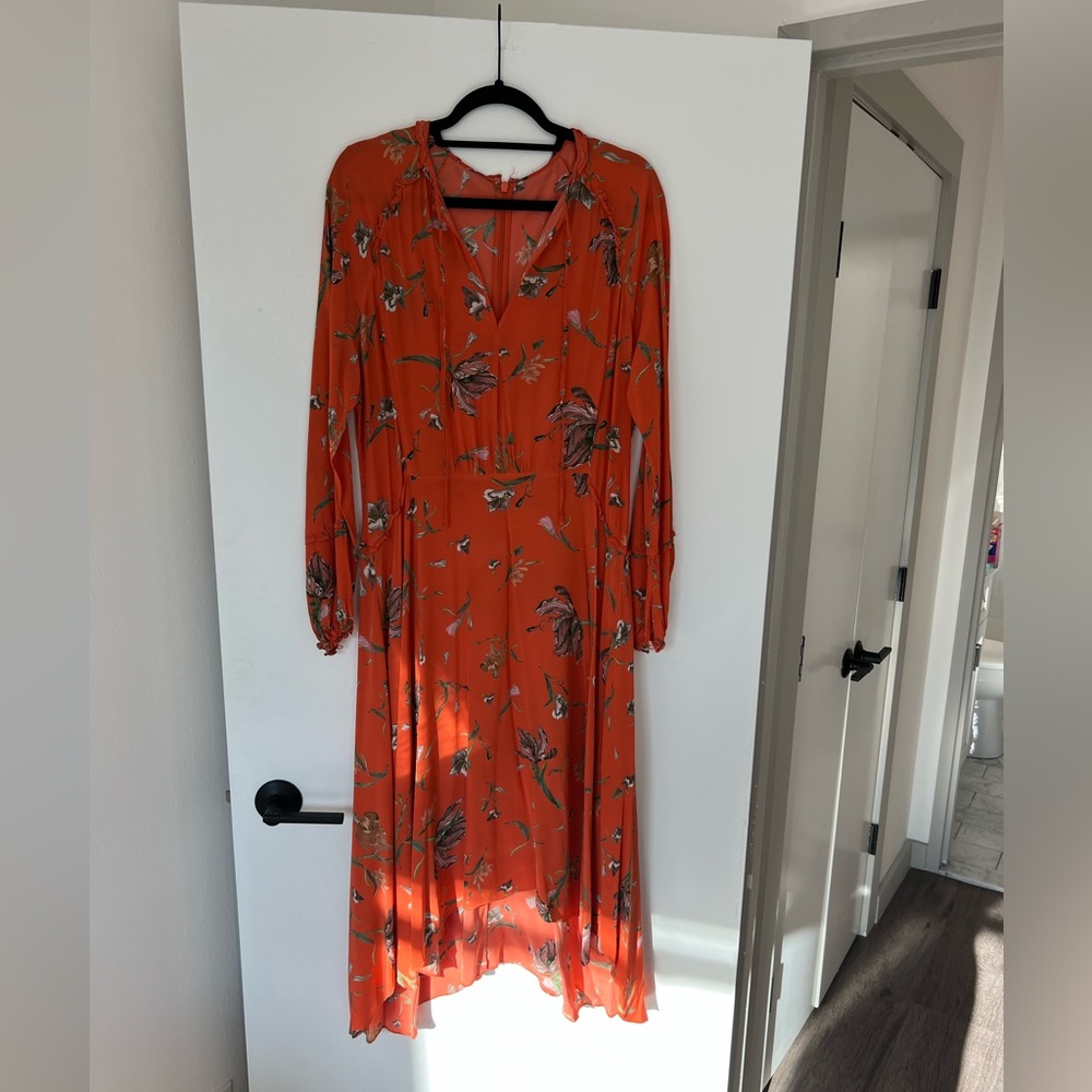 Reiss dress in coral size 10. Some light wear.